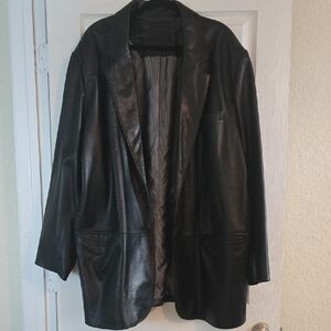 Roundtree & Yorke Black Leather Jacket